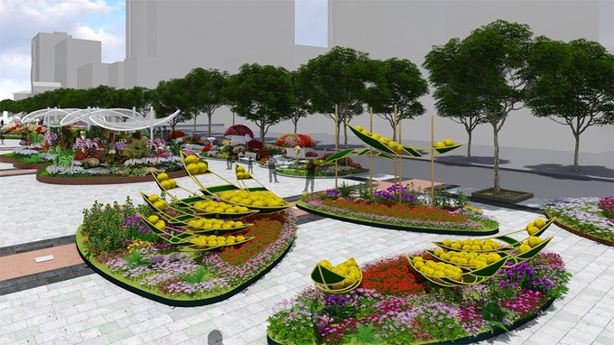 Đường hoa Nguyễn Huệ Tết 2018 được thiết kế thế nào